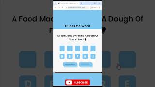 Learn How to Build Guess The Word Game Using HTML CSS JAVASCRIPT games [upl. by Ettedanreb]