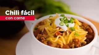 Cómo hacer chili con carne receta fácil [upl. by Oal]