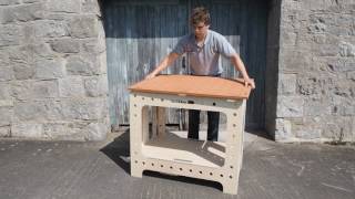 Portable Folding Workbench  Versatable  Woodworkers Bench [upl. by Stella]