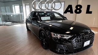 2024 Audi A8 L Mythos Black Metallic Flagship Full Size Luxury Sedan [upl. by Knutson]