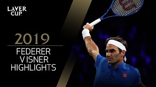 Federer v Isner Match Highlights  Laver Cup 2019 [upl. by Nyladgam]