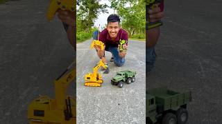 Remote control Army Truck and RC Excavator Unboxing and testing rcexcavator [upl. by Attey]