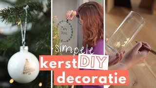 DIY Simpele Kerstdecoratie met Edding glasmarkers  stap voor stap uitleg [upl. by Ardnoyek]