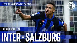 INTER 21 SALZBURG  HIGHLIGHTS  UEFA CHAMPIONS LEAGUE 2324 ⚽⚫🔵 [upl. by Jeremie]