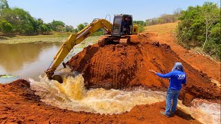 Estourando Aterro de lago para Reformar 04 [upl. by Ehsom]