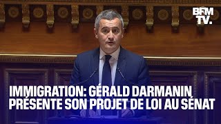 Loi immigration le discours de Gérald Darmanin au Sénat en intégralité [upl. by Chuck811]