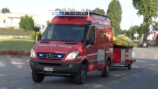 AFSAF Sprinter  RISAF Vigili del Fuoco di Treviso  Italian Fire Brigade Water Rescue Unit code 3 [upl. by Hsakaa]