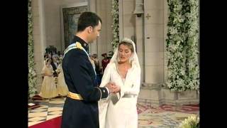 Royal Wedding Madrid 2004 Prince Felipe and Princess Letizia of Spain May 22 La Almudena [upl. by Prudi]