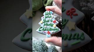 🎄Simple Christmas tree cookie decorating for beginners アイシングクッキー christmas cookiedecorating [upl. by Henri]