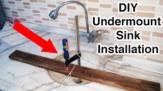 How to install an Undermount Sink fallen from the Countertop GranitMarbleSteel [upl. by Casteel]