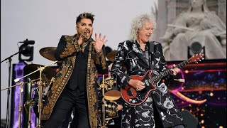 Adam Lambert and Brian May  The Queen Platinum Jubilee Party 2022 [upl. by Enimsay]