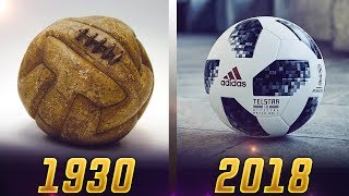 LEvoluzione Dei Palloni Da Calcio Dei Mondiali 1930  2018 [upl. by Atiras]