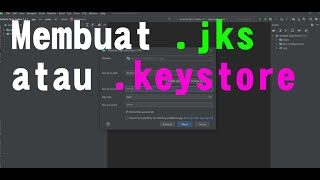 Membuat jks atau keystore di android studio versi release [upl. by Madai]