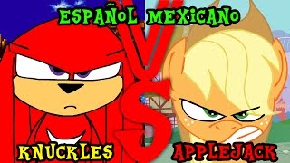 Applejack Vs Knuckles  Fandub Español Mexicano Latino  PonyDubberx [upl. by Atiroc]