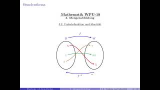 Mathe 10 WPU  32 Umkehrfunktion und Identität [upl. by Gnoud]