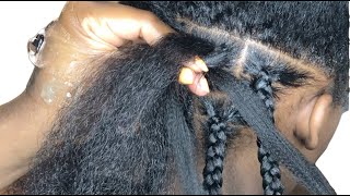 Under 2hrs fast kids knotless box braids using my technique no feedin  Kids knotless braids [upl. by Imre]