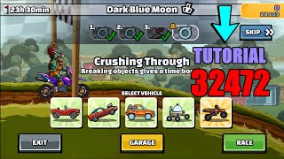 ✔️📢 32472 Tutorial Dark Blue Moon  Hill Climb Racing 2 [upl. by Sothena]