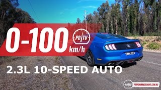 2020 Ford Mustang 23 High Performance 0100kmh amp engine sound [upl. by Sorci588]