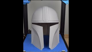 Making a Mandalorian  Helmet  3D Printing Time Lapse [upl. by Malita]