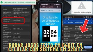 É POSSÍVEL RODAR JOGOS FEITO EM 64BIT EM CELULAR COM ANDROID EM 32BIT DESCUBRA [upl. by Shifrah]