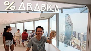 ARABICA coffee 55th floor of Empire Tower in Bangkok [upl. by Stilu]