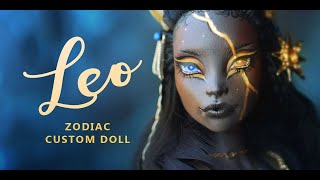 From Monster High to Leo 🦁 Kintsugi inspired custom Monster High doll • Zodiac Series [upl. by Htebazileharas152]