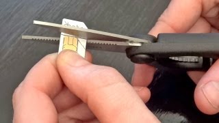 How to cut your SIM card Micro SIM Nano SIM  iPhone 5 [upl. by Sheilah]