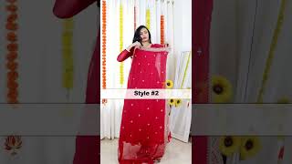 Dupatta Draping styles for Anarkali Gown Lehnga [upl. by Denzil]