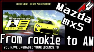 Rookie to AM License World Sim Series new ranking system for online multiplayer in Assetto Corsa [upl. by Ecneret]