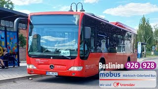 mobus  Mitfahrt Bus 926928 Strausberg  Buckow  Müncheberg Stadt  MB Citaro FL LE E5 ex BMO [upl. by Bryn]