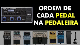 Pedaleira Guitarra  Ordem de cada Pedal de Efeitos na Pedaleira BOSS GT1 [upl. by Kcered]