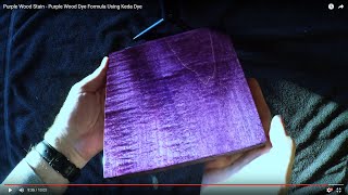 Purple Wood Dye  Vivid Purple Wood Stain Using Keda Wood Dyes  Wood Stain Colors Formula [upl. by Lashondra]