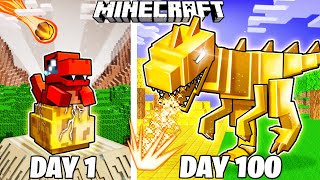 I Survived 100 Days as a GOLDEN RAPTOR in Minecraft [upl. by Dwinnell756]