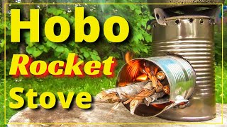 HOBO ROCKET STOVE Simple DIY [upl. by Mobley]