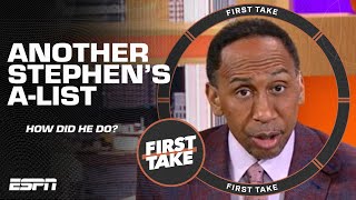 WHY YALL LYING 😠 Stephen A isnt happy about his AList grades 🗣️  First Take [upl. by Eirotal]