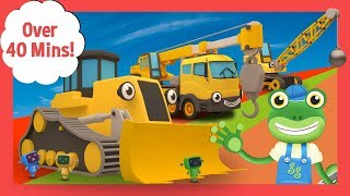 Construction Trucks For Kids  Geckos Garage  Toddler Fun Learning [upl. by Airasor]