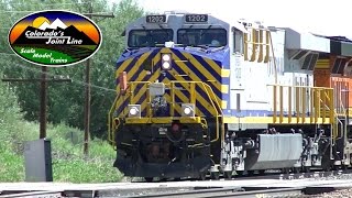 BNSF Coal Trains and Citirail Power Move at Palmer Lake Colorado [upl. by Atteiluj]