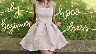 DIY Beginner Friendly Homecoming Dress  Pattern Available  Quick amp Easy Dress it has pockets👀 [upl. by Ralston828]