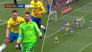 SCENES Goalkeeper scores stoppage time equaliser in National League playoff final [upl. by Allin746]