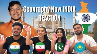 American Guys React To Geography Now India [upl. by Eniwtna]