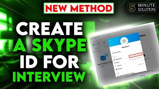 How to create a Skype id for interview 2024 [upl. by Airotkiv]