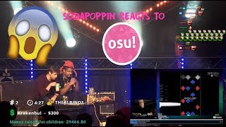 Sodapoppin reacts to Staiain Osu live at Dreamhack stage with chat [upl. by Anoirtac]