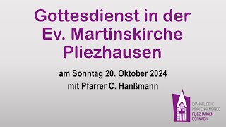 Gottesdienst ev Kirchengemeinde Pliezhausen Dörnach [upl. by Ojiram]