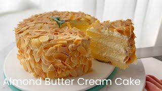 Almond Butter Cream Cake Chiffon Cake [upl. by Erej]