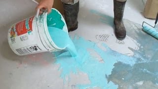 Concrete Primer Application before Using Self Leveling Underlayment Mapei DIY Mryoucandoityourself [upl. by Neehahs]