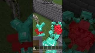 minecraft 2 iron golem vs zombie’s with full armor minecraft gaming shorts [upl. by Odnanreh]