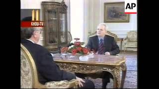 YUGOSLAVIA BELGRADE SLOBODAN MILOSEVIC INTERVIEW [upl. by Gavra]