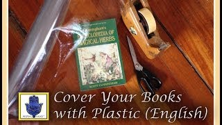 How to Cover Your Book with Plastic English [upl. by Ailehc]