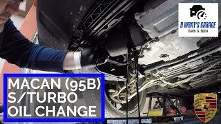 Macan Oil Change  SGTSTurbo 95B  Macan Service Series  1 [upl. by Enamrahc]