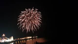 25 August 2022 Clacton On Sea Essex pier fireworks Airshow display [upl. by Nohsav789]